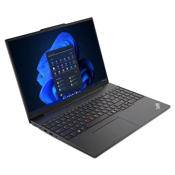 Image of Lenovo ThinkPad E16 Gen 2 Laptop - Ryzen 7 7735U, 16GB RAM, 1TB SSD, Radeon 680M, Windows 11 Pro, 16 inch WUXGA, IPS, Touch, Graphite Black (21M5001EUS)