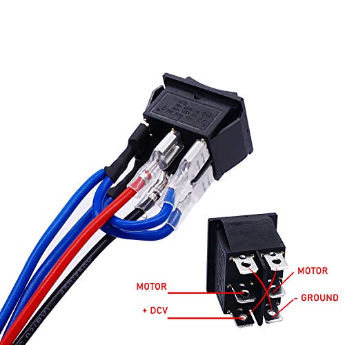 Interrupteur DPDT Momentané 12 V 20 A – 7 Broches, LED Bleue, Panneau Alu – Pour Bateau, Camion, Remorque – Taiss M-076-M-BX