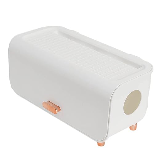 Stylish Cable Management Box Large by Desk York - Cord Organizer Box to Hide Power Strips - Surge Protector Cable Organizer Box for Home and Office - Cord Hider White Box with Wire Organizer