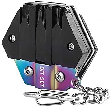 Horn Tools Multitools 14 in 1 Coin Multitool Keychain Folding Portable Stainless Steel EDC Gadget DIY Hand Tool Gift for Men Women Mini Survival Tool Outdoor Camping Hiking Travel (Metallic)