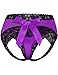 Yevin Plus Size Panties For Women Sexy Bow Lace Underwear Cute Seamless Briefs (purple)