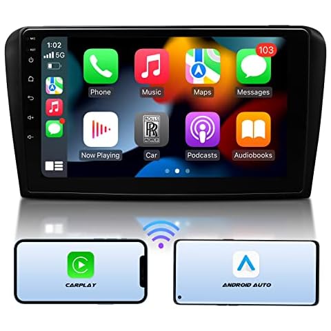eonon Radio de Coche con 9'' para Mazda 3 2004-2009 Android 10 GPS Sat Nav DSP Bluetooth 5.0 CarPlay Android Car Stereo AutoRadio WiFi Soporte Q51Pro Cover