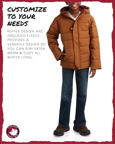 CANADA WEATHER GEAR Boys’ Puffer Jacket – Quilted Fleece Lined Winter Coat – Bubble Jacket For Boys (Size: 8-20)4