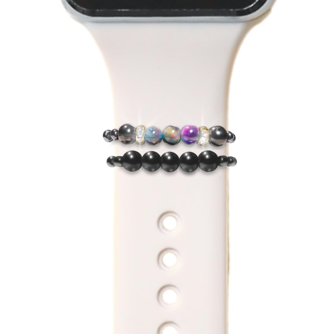 Shungite Smart Watch Band Bling Decor Charm Compatible with Apple iWatch Galaxy Oculus 38mm 40mm 41mm 42mm 44mm