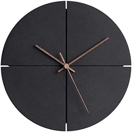 Wooden Modern Wall Clock, Minimalistic and Stylish, Walnut Hands, Silent Quartz Mechanism, Quality Materials Made from Eco-Friendly MDF and Bamboo, Home Decor for Home/Office (Old Town)