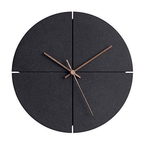 Modirnation ‘Old Town’ Wooden Modern Wall Clock, Minimalistic And Stylish, Walnut Hands, Silent Quartz Mechanism, Quality Materials Made From Eco-Friendly Mdf And Bamboo, Home Decor For Home/Office #TOP26