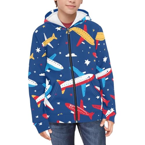 Zipper Hoodie for Boys 6-16Y Kids Hooded Sweatshirt Cool Sports Clothes Fall Winter Outerwear Jackets & Coats