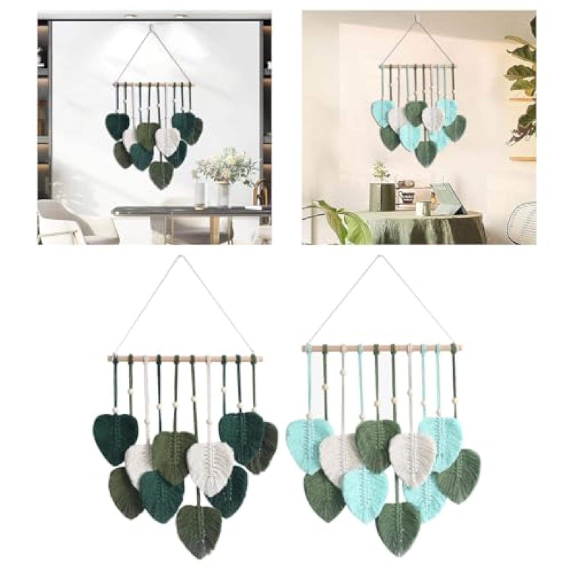 Leaves Macrame Wall Hanging Tapestry, Chic Decor