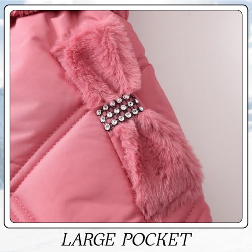 Girls Winter Coats Kids Puffer Jackets Fleece Lined Warm Snow Clothes With Hood4