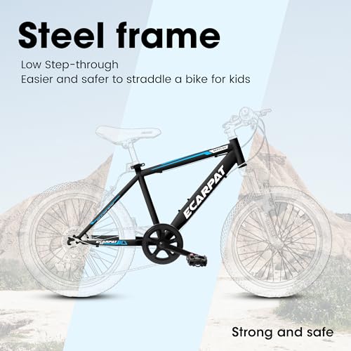 Image of Ecarpat 20 inch Kids Mountain Bike for Boys Girls 7-15 Years Old, All Terrain Mountain Bikes 7-Speed with Mechanical Disc Brakes Front Suspension, Mountain Bicycle Gift for Boys and Girls