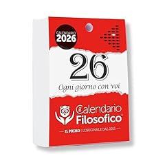 Idea Regalo - Il Calendario Filosofico 2026, Ricambio Formato A6 da 10x14 cm, Il Primo e L'Originale Calendario da Tavolo con 365 Giorni di Frasi Filosofiche, Leggi Ogni Giorno Una Frase, Ideato e Creato a Bologna