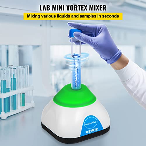 Vevor Vortex Mixer, 3000Rpm Mini Vortex Mixer Shaker, Touch Function Scientific Lab Vortex Shaker, Mix Up To 50Ml, 6Mm Orbital Diameter For Test Tube, Tattoo Ink, Nail Polish, Eyelash Adhesives, Paint #TOP1