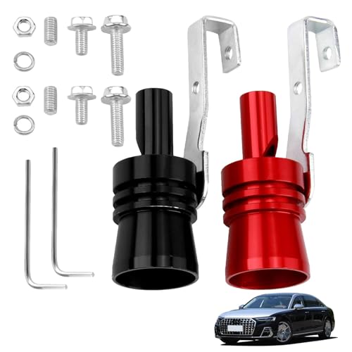 2Pcs Turbo Whistle,Sifflet Pot Echappement Voiture,Sifflet Turbo Sound,Booster De Son D'échappement,Accessoire de Voiture Universel pour Modification,Turbo Whistle En Alliage, Pour Tous Les Modèles Vé