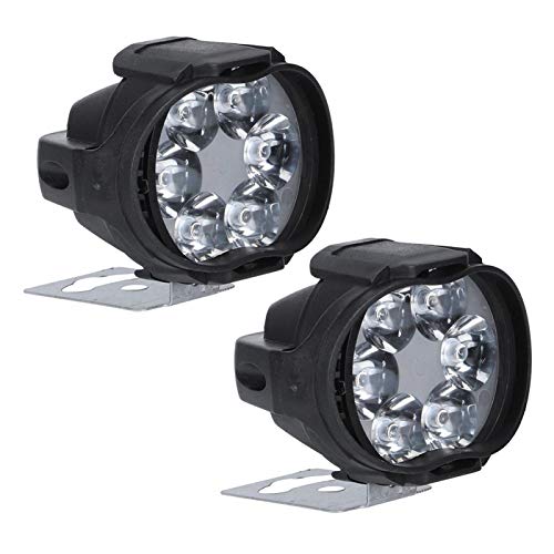 2 pezzi LED fendinebbia faro moto, LED fendinebbia Faretto luci diurne universale impermeabile anteriore faro 12V per moto, faro rotondo
