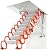 BTURYT Concertina Loft Ladder Alloy Attic Access Ladder Pull Down Attic Ladder Alloy Attic Stairs Home Telescoping Ladder Ceiling Folding Ladder Load 500kg/1100lb