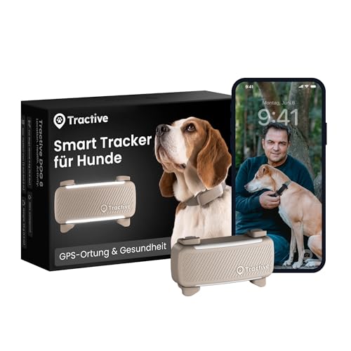 Tractive GPS Tracker Hund | 2025 Edition | Live-Ortung | Weglaufalarm | Aktivitätstracking | Gesundheitswarnungen | Bellverhalten | Empfohlen von Martin Rütter (Braun)
