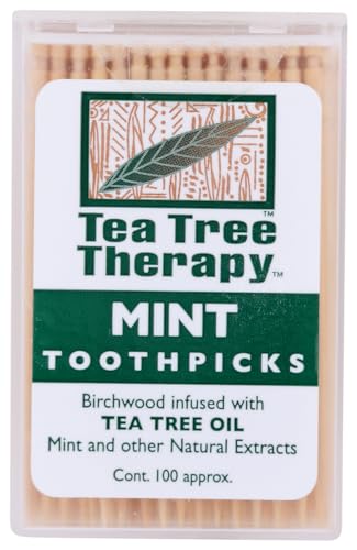 tea tree therapy toothpicks mint tea tree 100 count