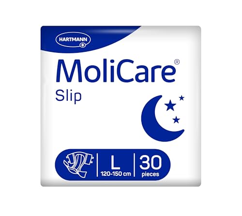 MoliCare Slip Night: Pannoloni mutandina per una protezione affidabile durante la notte in caso di incontinenza severa, taglia L (100-150 cm di circonferenza fianchi), 30 pezzi