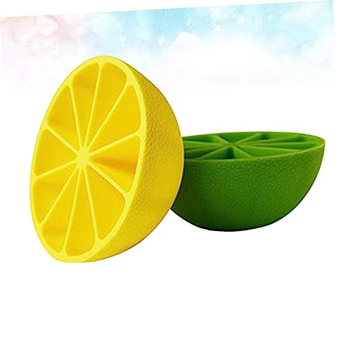 Molde de cubitos de hielo silicona forma limón 2 piezas miniatura 4