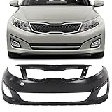 PIT66 Primed Front Bumper Cover Fascia Compatible with Kia Optima EX LX SXL SX Limited 2014 2015 865112T500, KI1000169