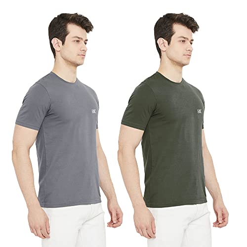 Image of Cotton Solid Regular Fit Half Sleeve T-Shirts for Men