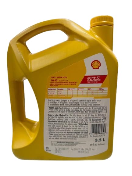 Image of Shell Helix HX6 5W-30 Synthetic Technology Motor Oil for Petrol & Diesel Cars (3.5L), Enhanced Engine Protection & Smooth Performance