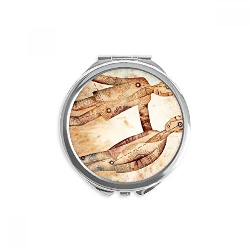 Miroir rond portable constellation Gémeaux accessoire zodiaque