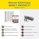 EASYmaxx Insect Protect Fliegengitter Fenster mit Magnetbefestigung | zuschneidbares Moskitonetz | Insektenschutz Fenster bis 110 x 130 cm | Mückenschutz Magnet - leichte Montage [Schwarz]