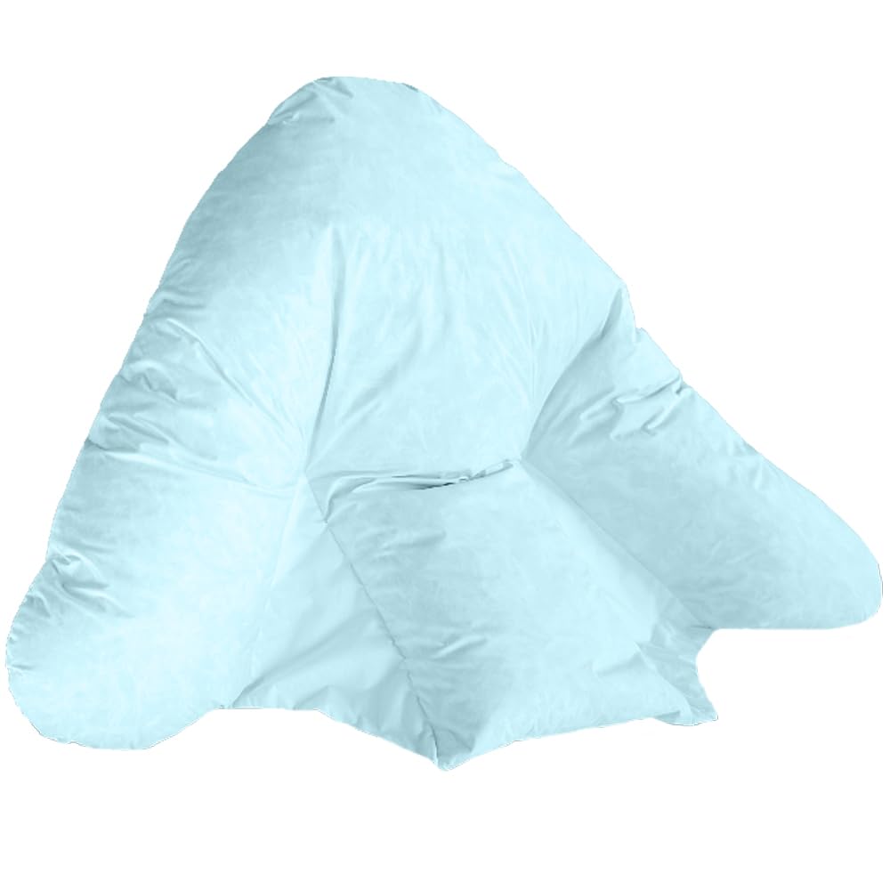Uk Care Direct Light Blue Polycotton Batwing Pillowcase – Cover For Orthopaedic Batwing Pillow, 29"X33" – Washable, Extra Long Zip, Removable, Made In Britain