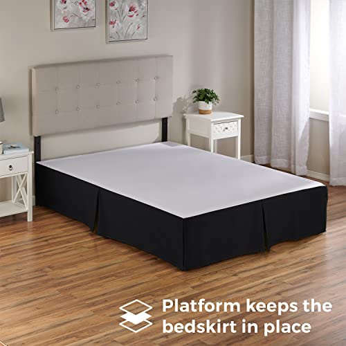 Tailored Bed Skirt By Shopbedding - 18-Inch Drop Bed Skirts For Full Size Bed - Premium Cotton Blend Pleated Dust Ruffle With Split Corners (Available In 16 Colors) #TOP2