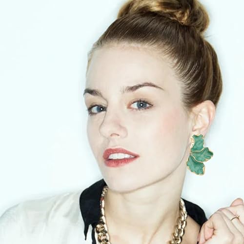 Irregular Petal Earrings for Women Statement Flower Earrings Colorful Thanksgiving Maple Leaf Earrings Trendy Chunky Floral Earrings Jewelry2