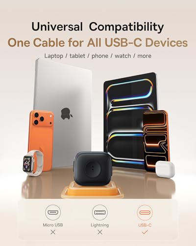 Baseus Retractable USB-C Cable (2.5W Wireless Charger & 100W 5A Fast Charging) - image 7