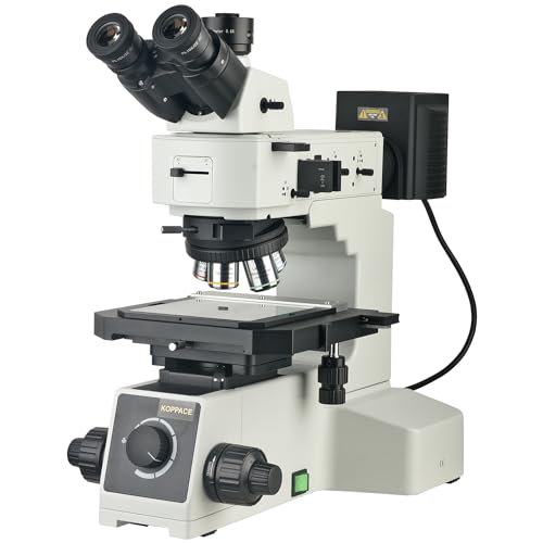 KOPPACE 50X-500X Trinocular Metallographic Microscope Light and Dark Field,Polarized DIC Observation 4 inch Large Platform