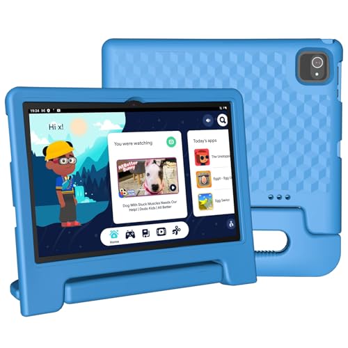 ITDULCET Tableta para niños de 10 pulgadas Android 14, 8 GB de RAM + 64 GB de ROM 6000 mAh, tablet para niños y adolescentes, WiFi de 2.4 G y 5G, cámara dual, pantalla IPS HD de 10.1 pulgadas, control