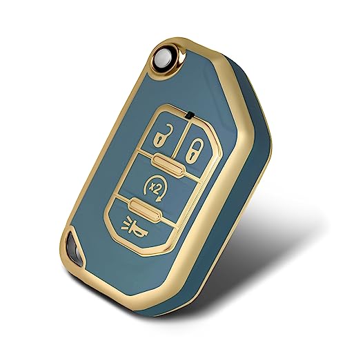 Coque pour clé Jeep Sahara JLU et Wrangler - Étui protecteur gris pour vos aventures outdoor