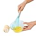DRAGONN Set of 3 Multi-Color Silicone Whisks with Stainless Steel Handles, Milk & Egg Beater, Balloon Whisk for Blending, Whisking, Beating, and Stirring, DN-KW-WK3C