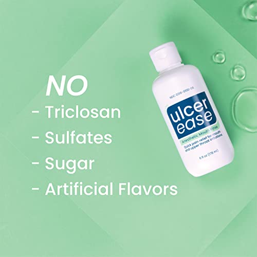 Ulcerease Anesthetic Mouth Rinse, Bottle, Updated Packaging, 6 Fl Oz #TOP4