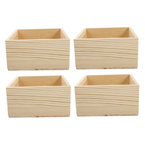 Boîtes en bois Zerodeko lot de 4 organisateur bijoux pour tiroir