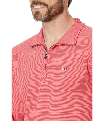 Vineyard Vines Men's Saltwater 1/4 Zip, Sailors Red3