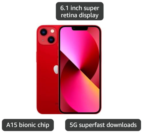 Image of Apple iPhone 13, 256GB, PRODUCT RED - Locked to T-Mobile (Renewed)