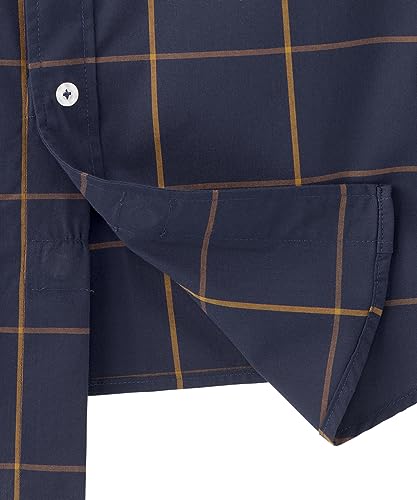 Men’s Self Dressing Magnetic Buttons Adaptive Plaid Dress Shirt2