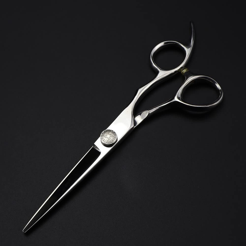 Haarschneideschere, 6-Zoll-Haarschneideschere aus Stahl mit Blumenschraube, Effilierschere für den Haarschnitt, Friseurschere, Friseurscheren-Set (eine Farbe, eine Größe)