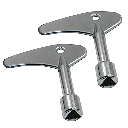 NOUJEN 2 Piece Metal Triangular Wrench, Triangle Wrenches, Meter Box Key for Electric Water Gas Meter Cabinet