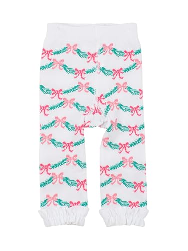 Image of RuffleButts Baby Girls Patterned Footless Ruffled Tights - Ruffle Tights | For Female Infants And Toddlers, Everyday Wear, Special Occasion Outfits, Layering Essential