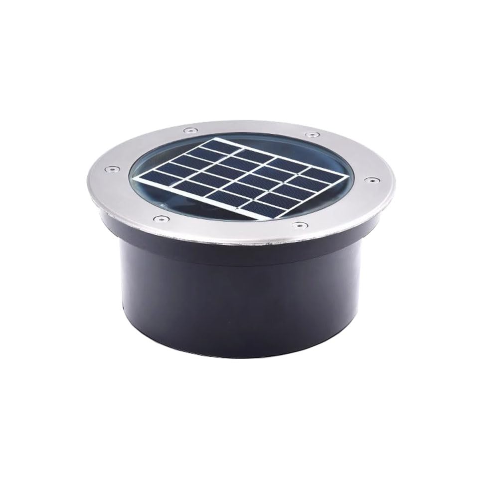 Faretto Da Incasso Solare Giardino Esterno, Luci Di Terra Luci Percorsa A Energia Solare Lampada Per Paesaggio Di Decking Da Esterno Per Piscina Per Piscina Da Giardino Pat(Size:calda luce,Color:18W)