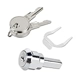 1 Set Universal Stainless Steel Toolbox Lock Set (Silver) | 180° Rotation | 1 Cylinder + 2 Keys + Fastening Tab