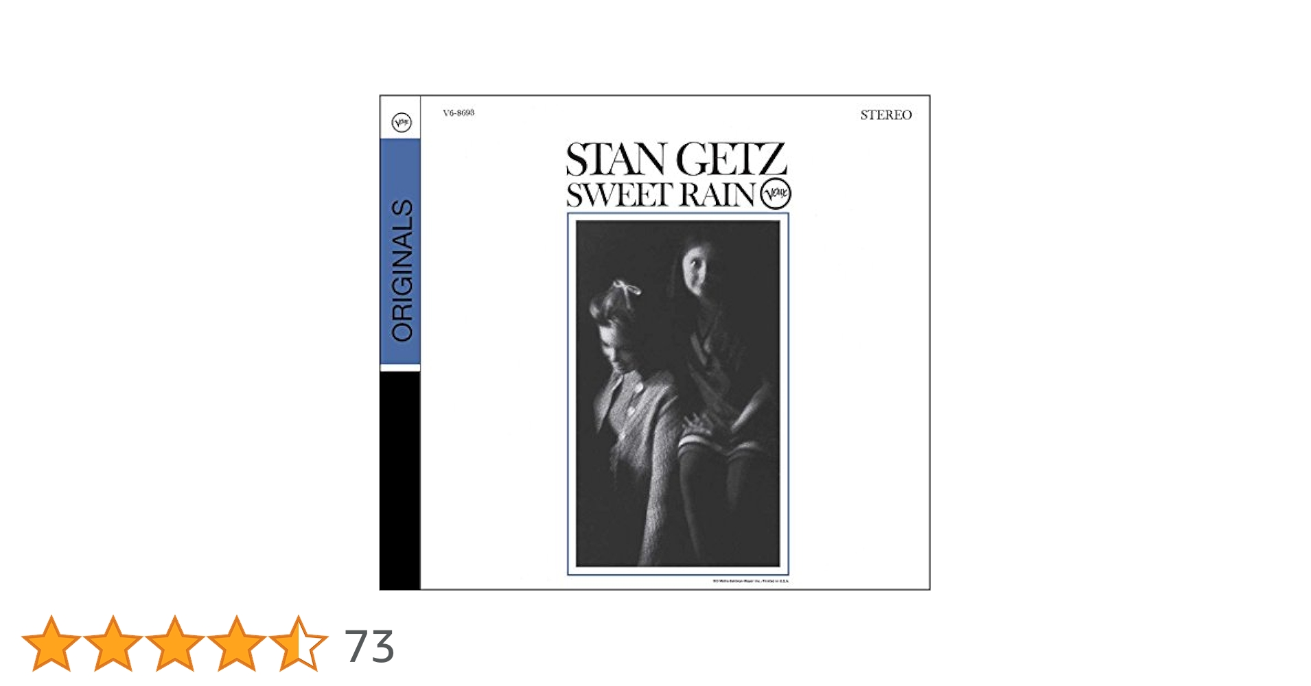 ジャズレコード　スタン・ゲッツ　スイートレイン Sweet Rain : Stan Getz | HMV&BOOKS online - UCCU-6098
