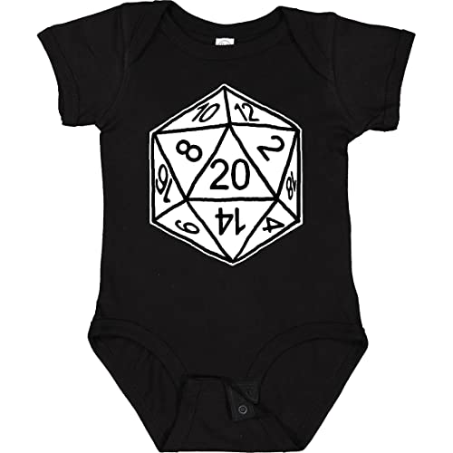 Image of inktastic 20 Sided White Dice Baby Bodysuit - Gus Fink Studios