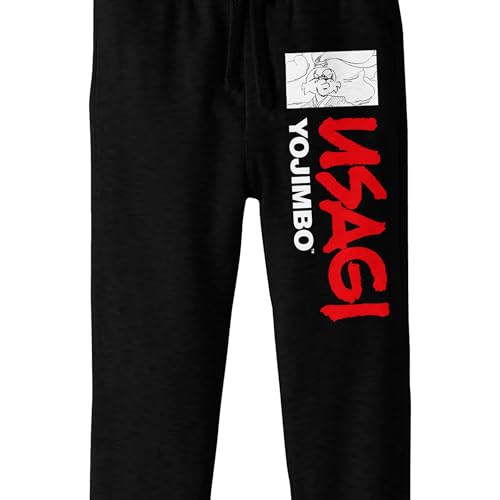 Bioworld Usagi Yojimbo Character Sketch & Logo Youth Black Joggers2