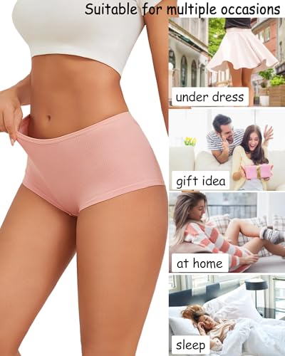Image of Cotton Boyshort Underwear for Women Boxer Briefs Lady Boy Short Panties